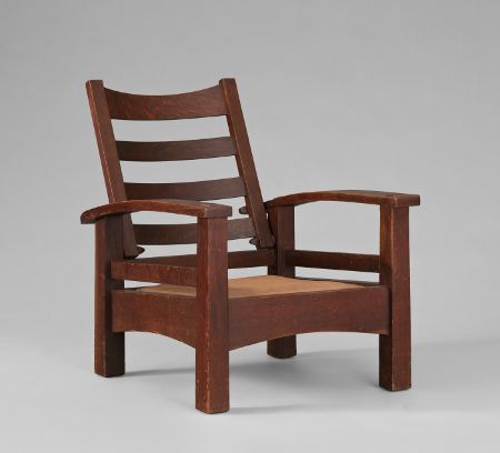 Gustav Stickley's bow-arm Morris Chair