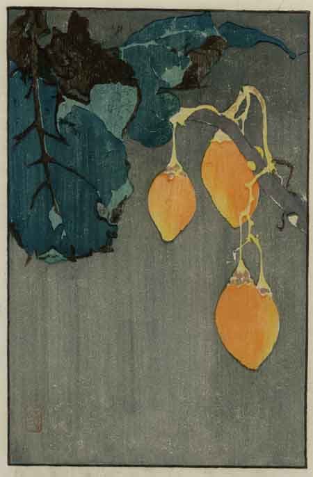 Indian Tomato woodblock print by Edna Boies Hopkins, c. 1914