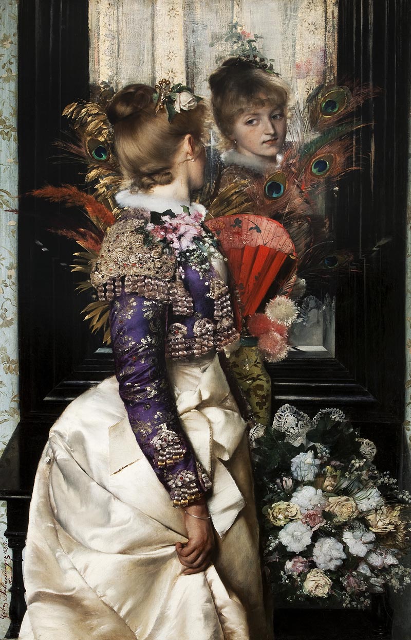 Gabriel Schachinger (1850-1912), Sweet Reflections, 1886 Gabriel Schachinger (1850-1912), Sweet Reflections, 1886