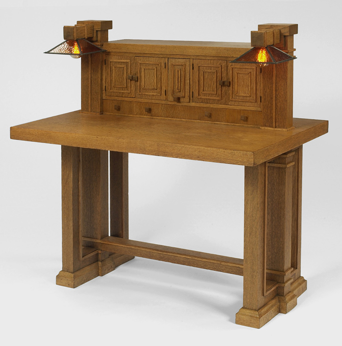 George M. Niedecken table. Design inspired by Frank Lloyd Wright