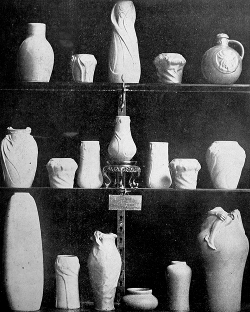 Display of Van Briggle pottery (from Art Interchange, 1903).