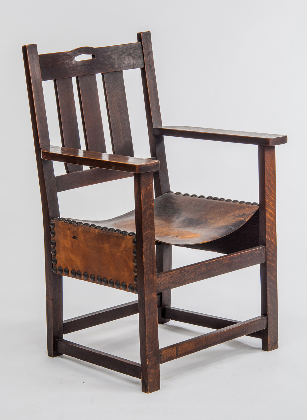 Gustav Stickley Spanish Chair, Model 2576