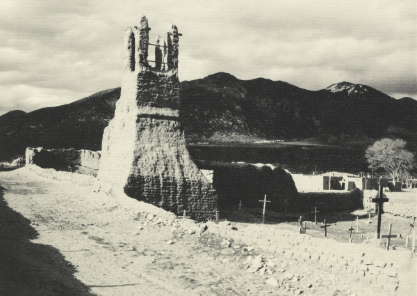 Ansel Adams' Taos Pueblo - Plate IV - Ruins of Old Church
