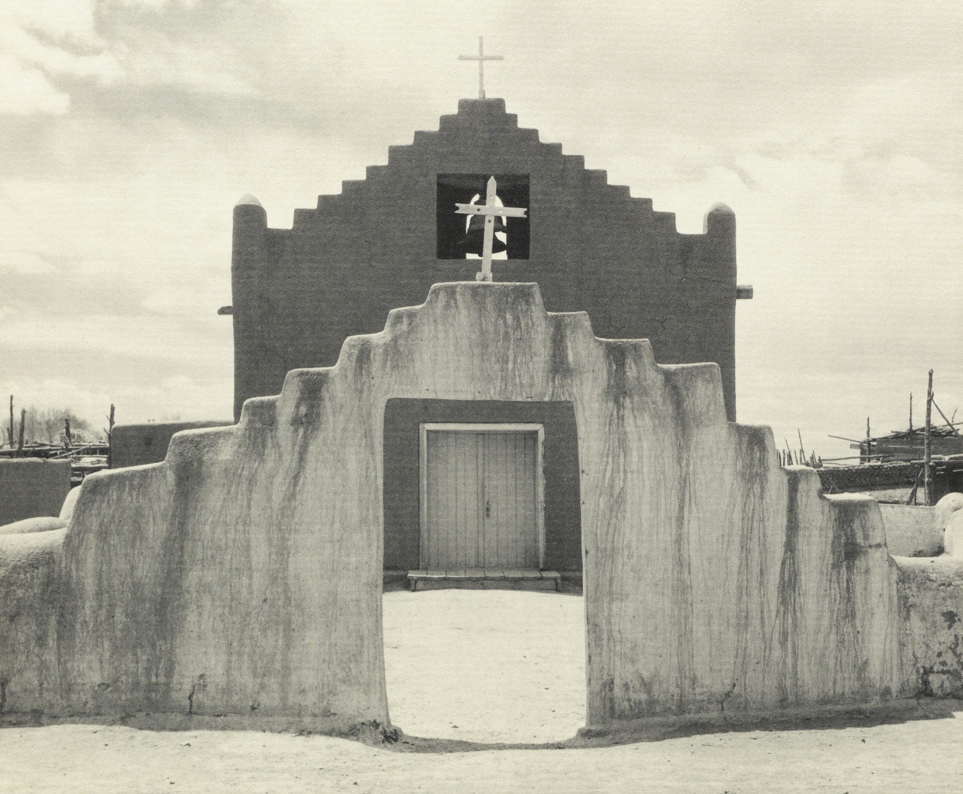 Ansel Adams' Taos Pueblo - Plate V - New Church