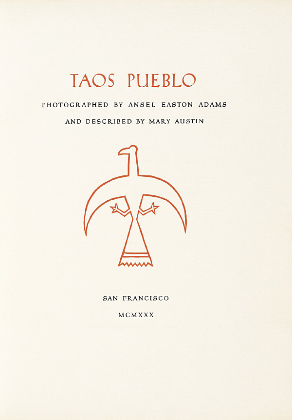 Ansel Adams' Taos Pueblo - Taos Pueblo Title Page