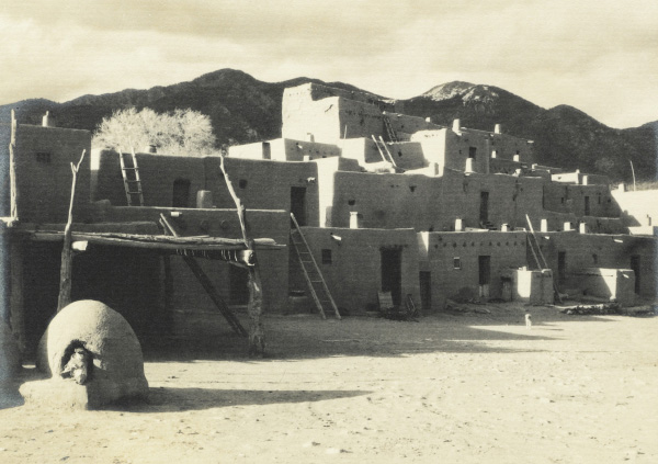 Ansel Adams' Taos Pueblo - Plate I - North House (Hlauuma)
