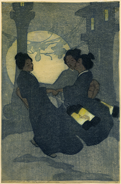 Bertha Lum - Fox Women, 1907 woodblock print