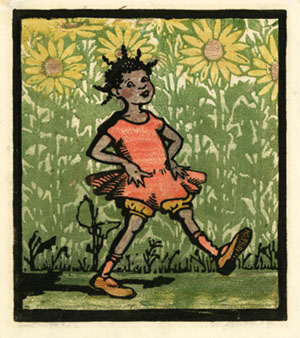 Sunshine Sue Woodblock Print Sunshine Sue Woodblock Print